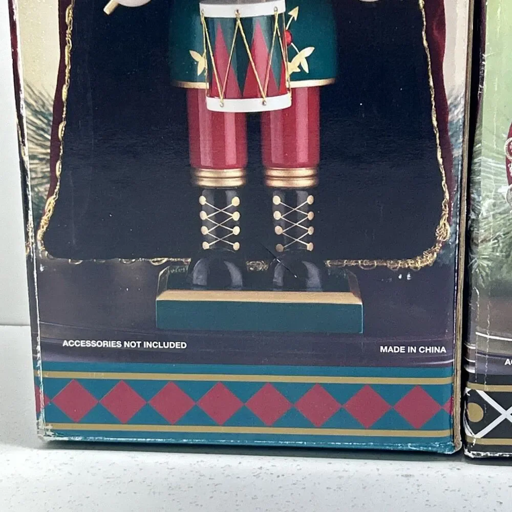 Bundle Of 2 Kirkland Signature Wooden 19” Nutcrackers With‎ Boxes